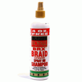African Royale Brx Braid Spray On Shampoo 12oz African Royale Brx Braid Spray On Shampoo 12oz